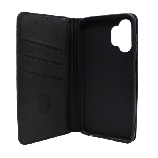 Leather Flip Cover with Internal Pocket for Samsung Galaxy S23 Plus Black